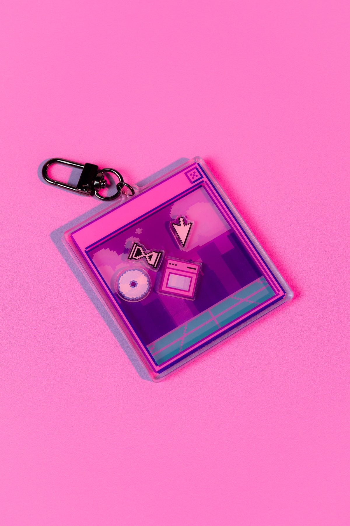 Pixel Wave Shaker Charm Keychain