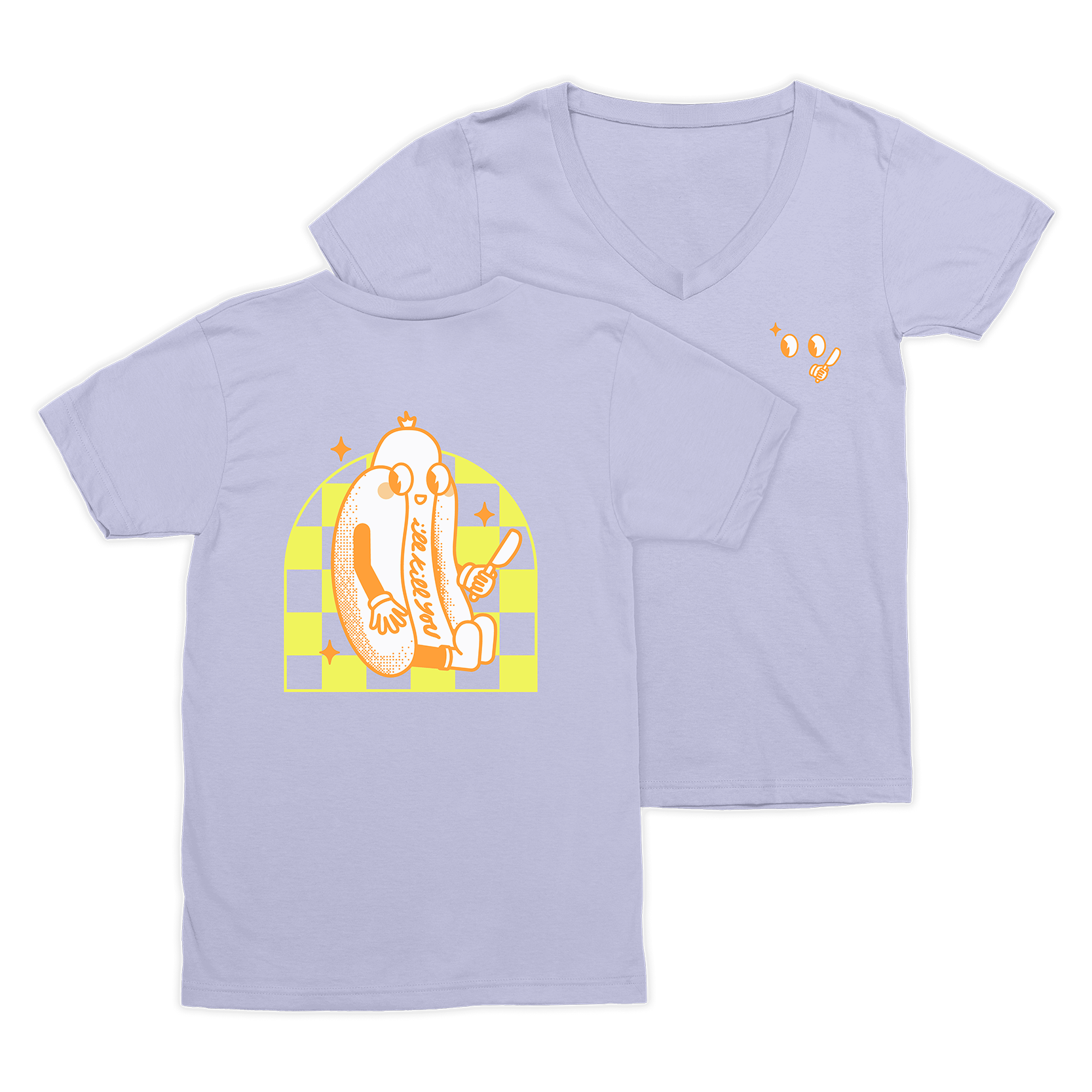 T-shirt col V Pas un hot-dog