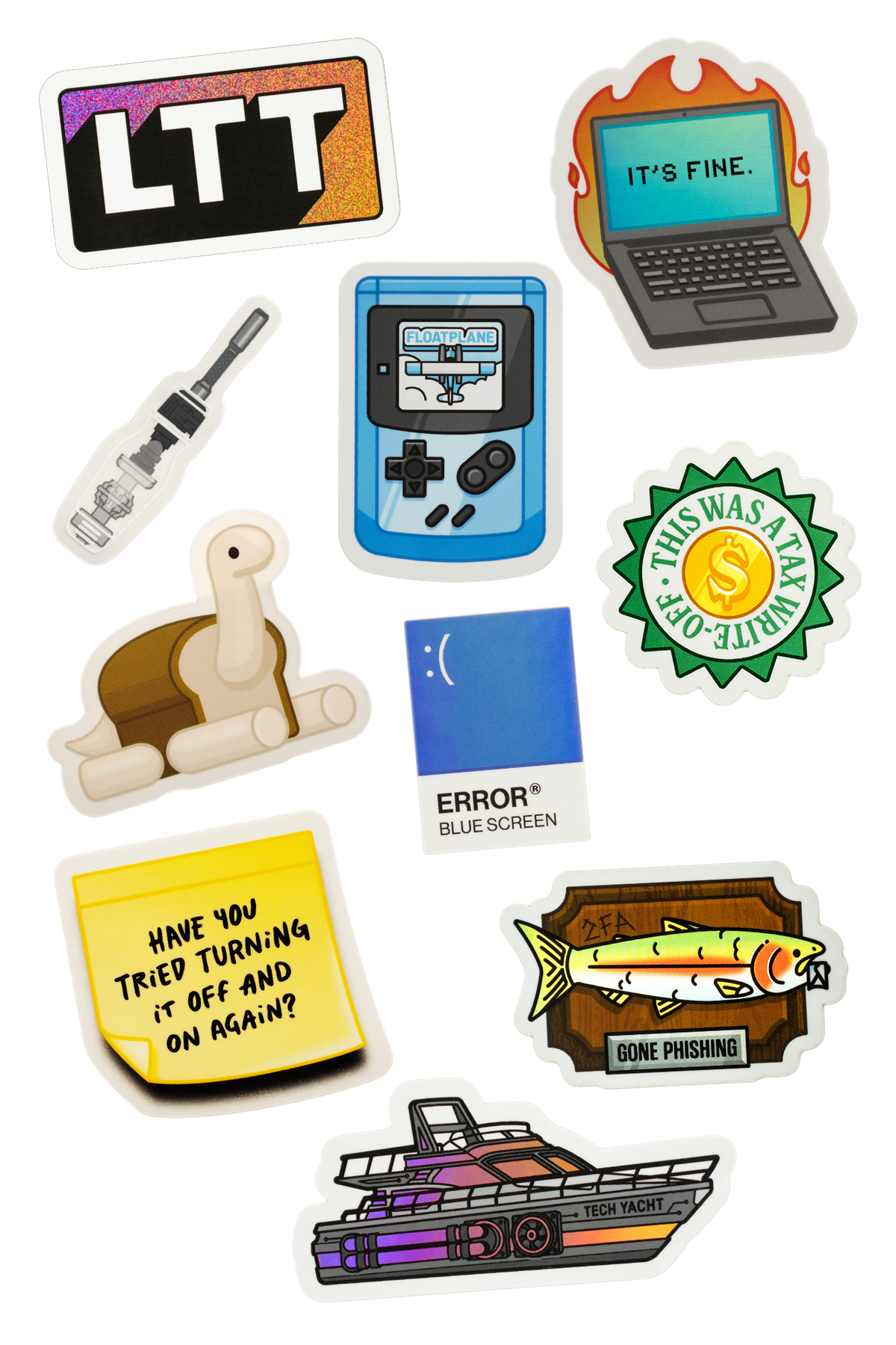 Ltt Tech Pattern Sticker Pack Set 3 – LTT Tech Reference Stickers | LTTStore