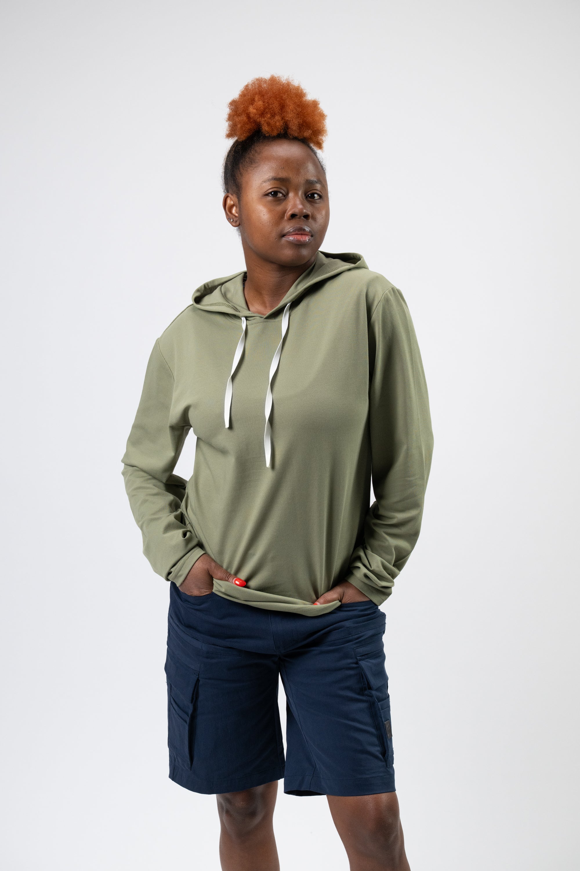 Model: Olamide, Size: Small, Height: 5’3”/160cm #color_cactus