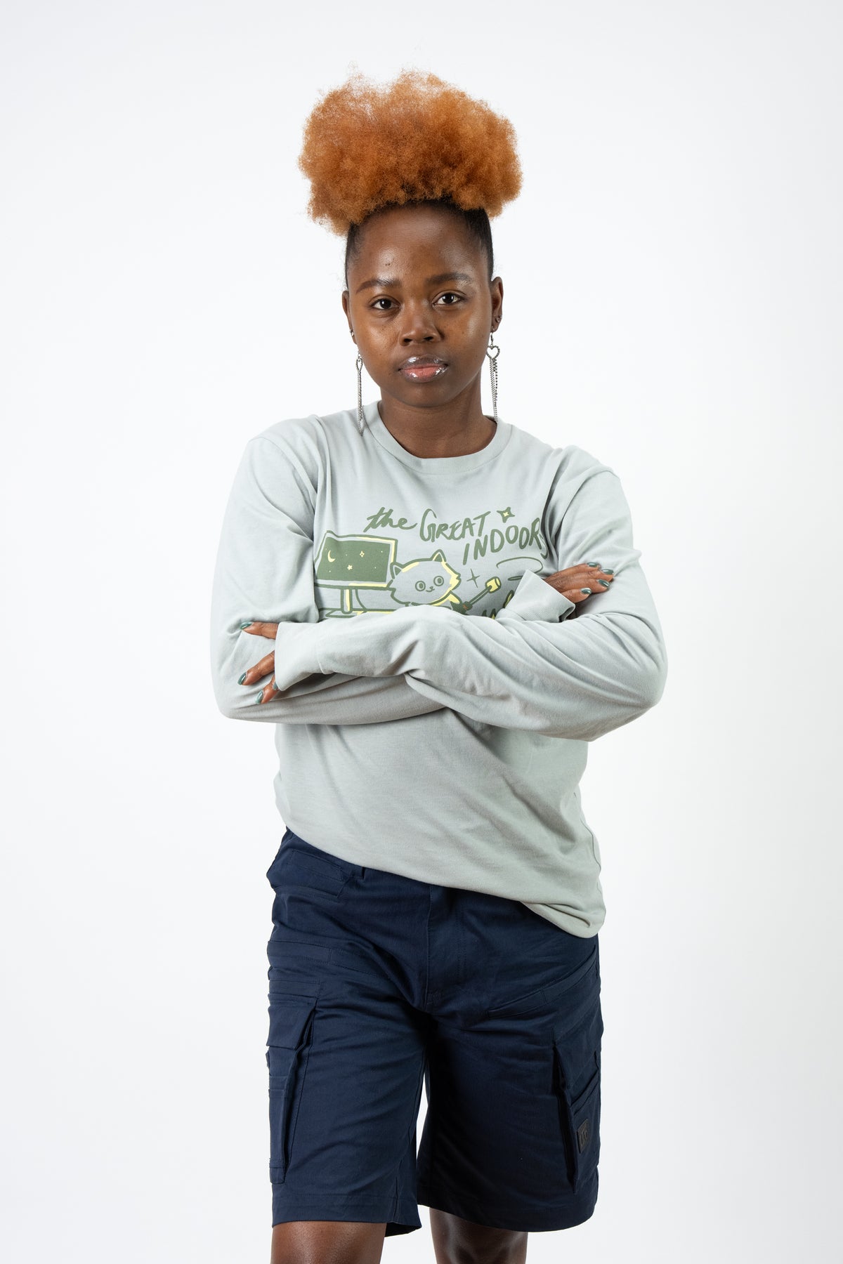 Model: Olamide, Height: 5’3“, Size: Small
