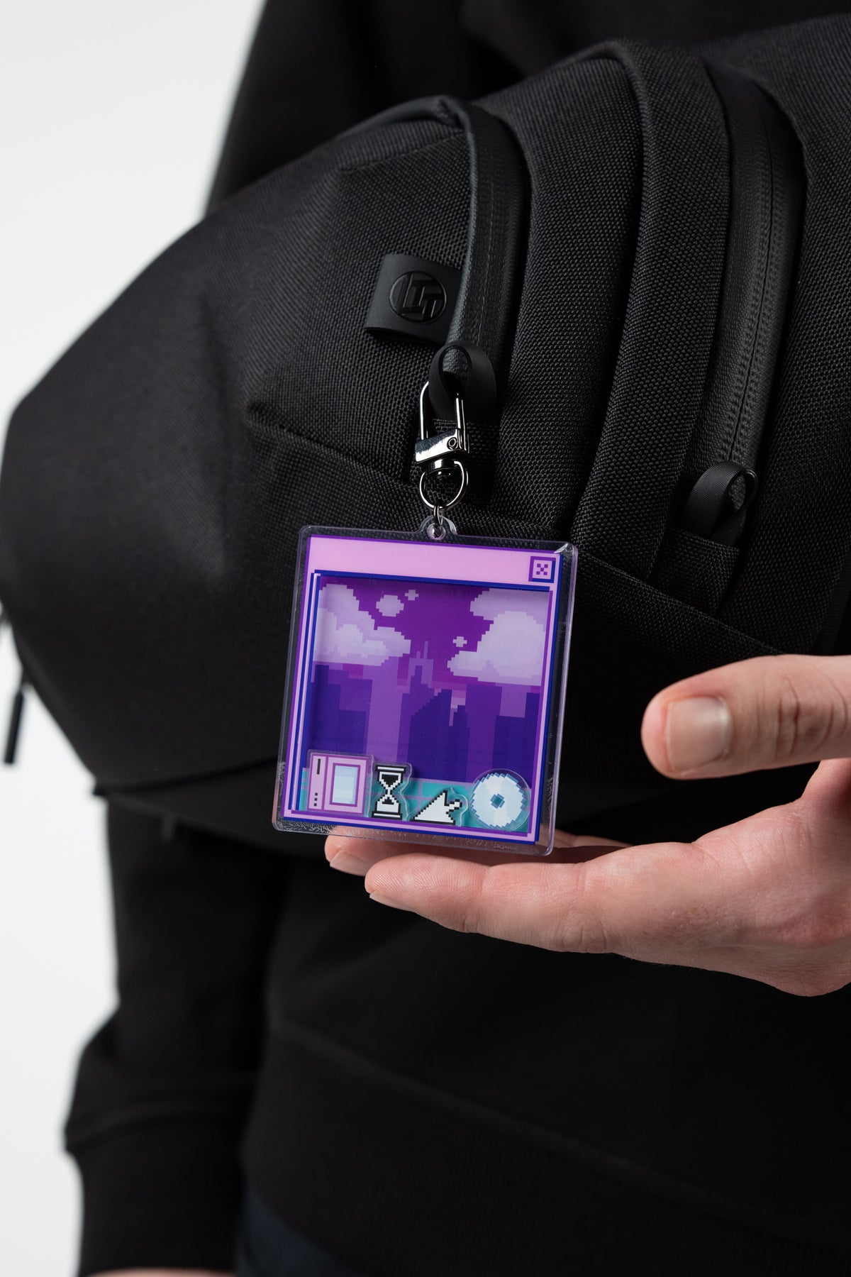 Pixel Wave Shaker Charm Keychain