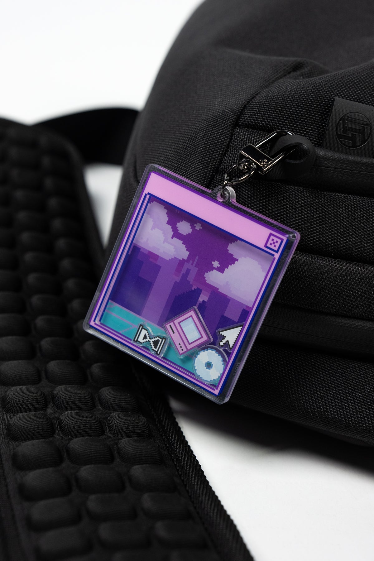 Pixel Wave Shaker Charm Keychain