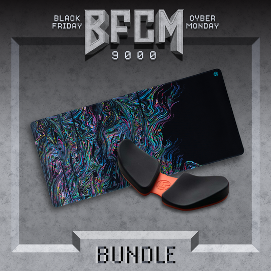Glitch Desk Pad + DeltaHub LTT Wrist Rest Bundle