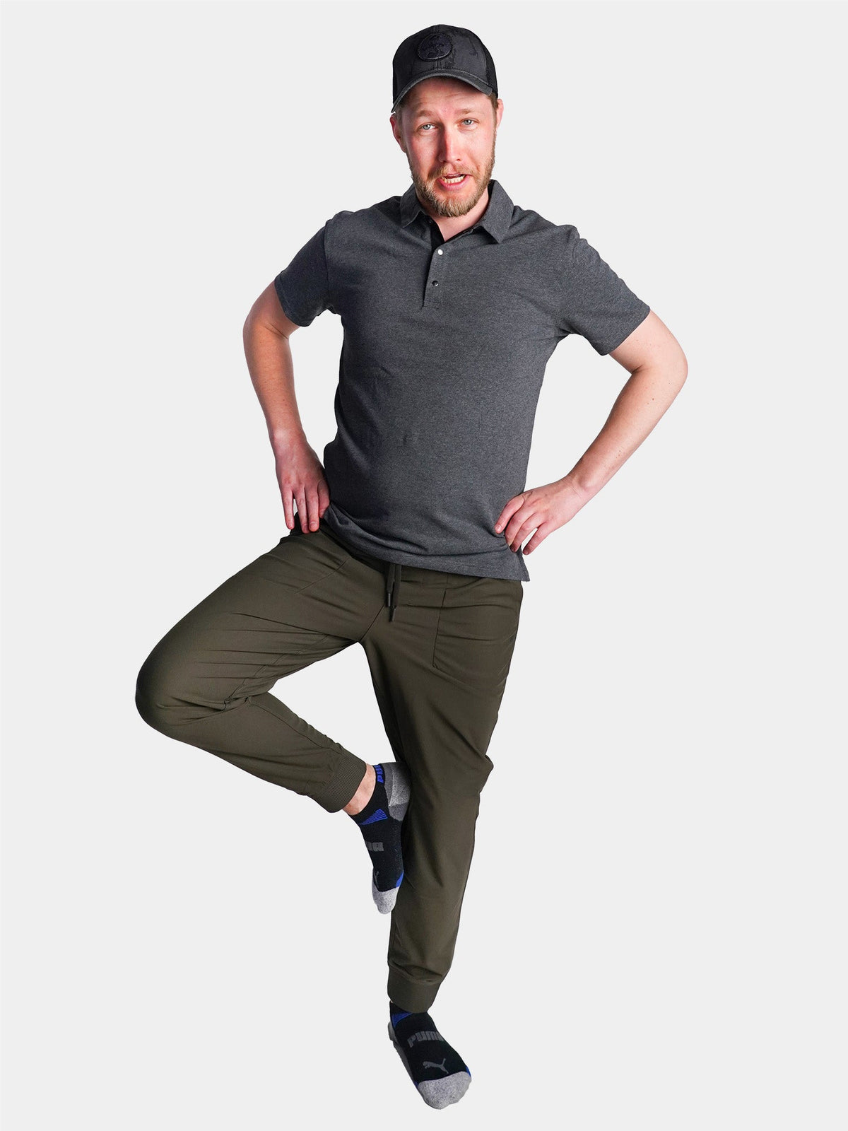 Model: Alex C, Size: Medium / Standard, Height: 6’/183cm