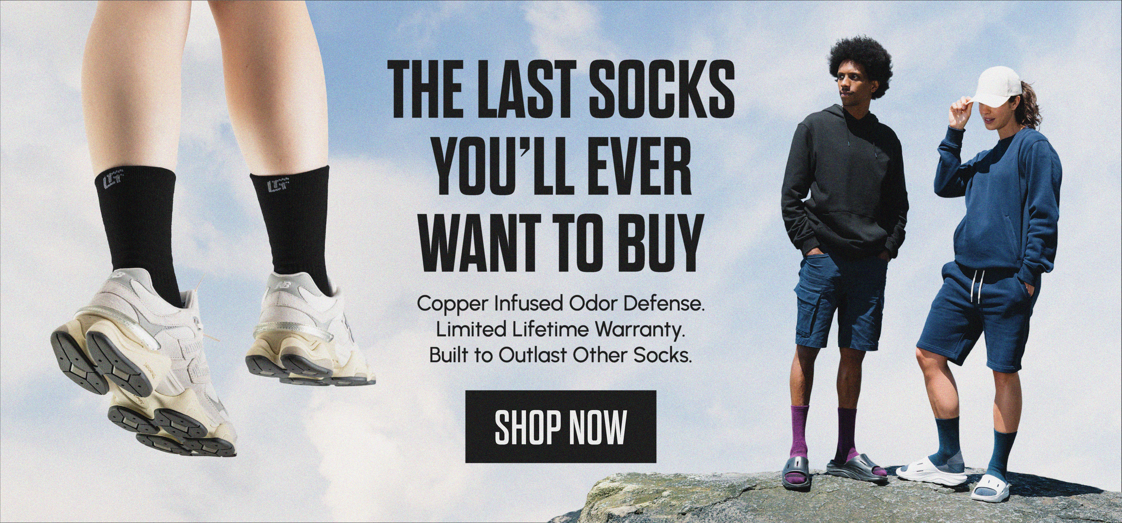 Forever Socks copper-infused crew socks with odor control, lifetime durability, and all-day comfort for active lifestyles.