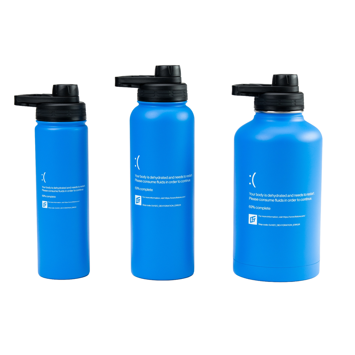 Blue Screen of Dehydration Insulated Water Bottle