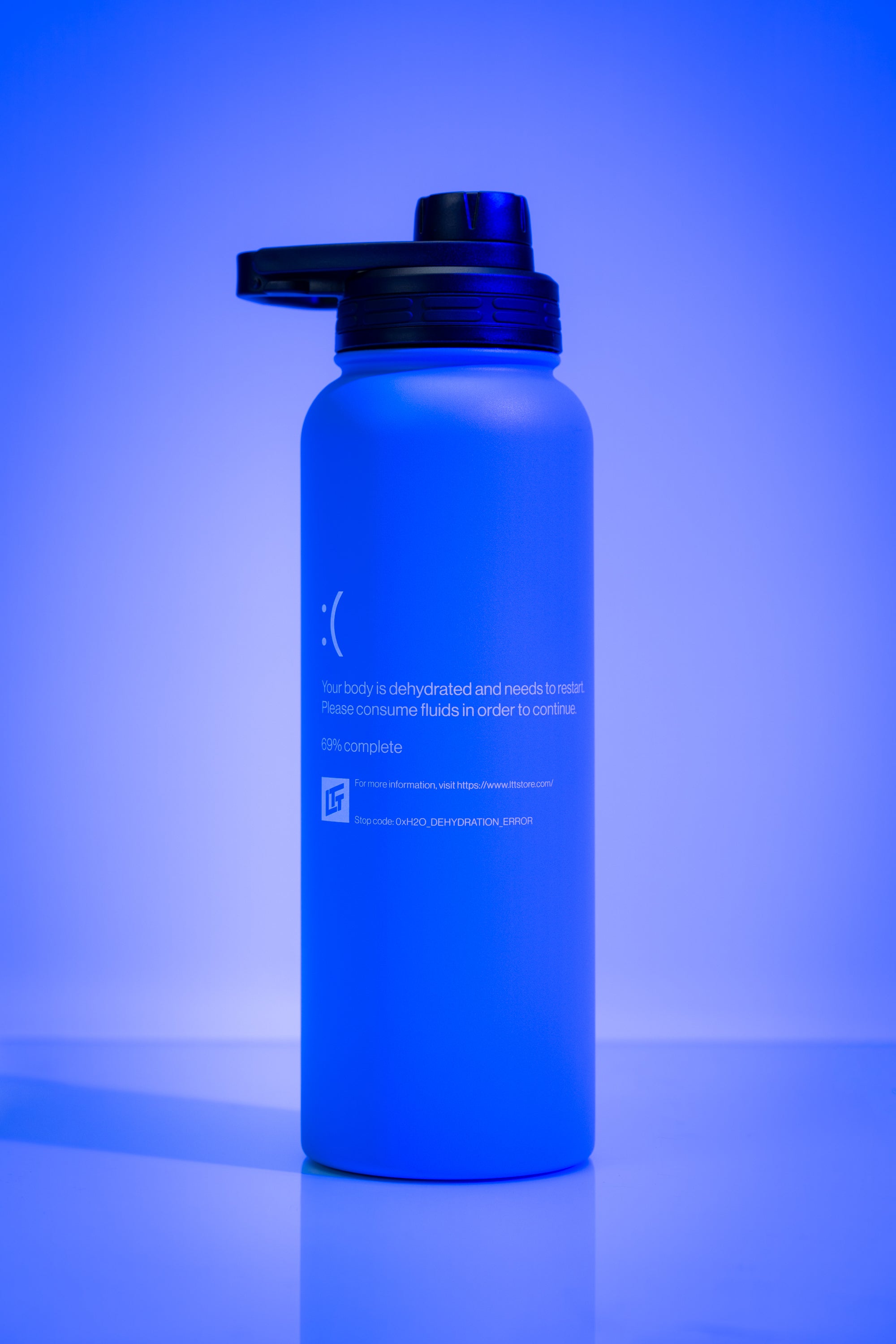 Blue Screen of Dehydration Insulated Water Bottle