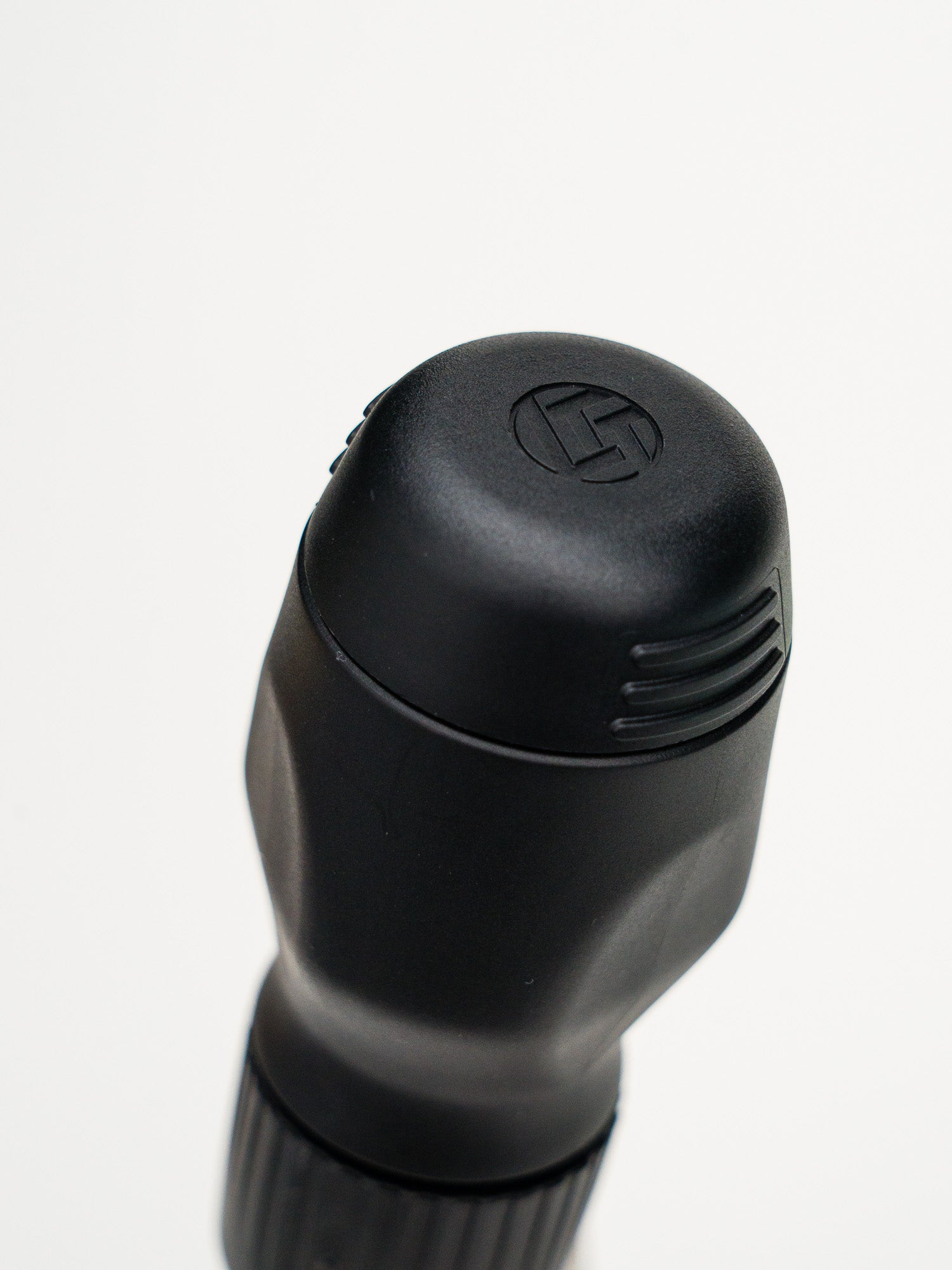 A black handle of the stubby screw driver with LTT logo.